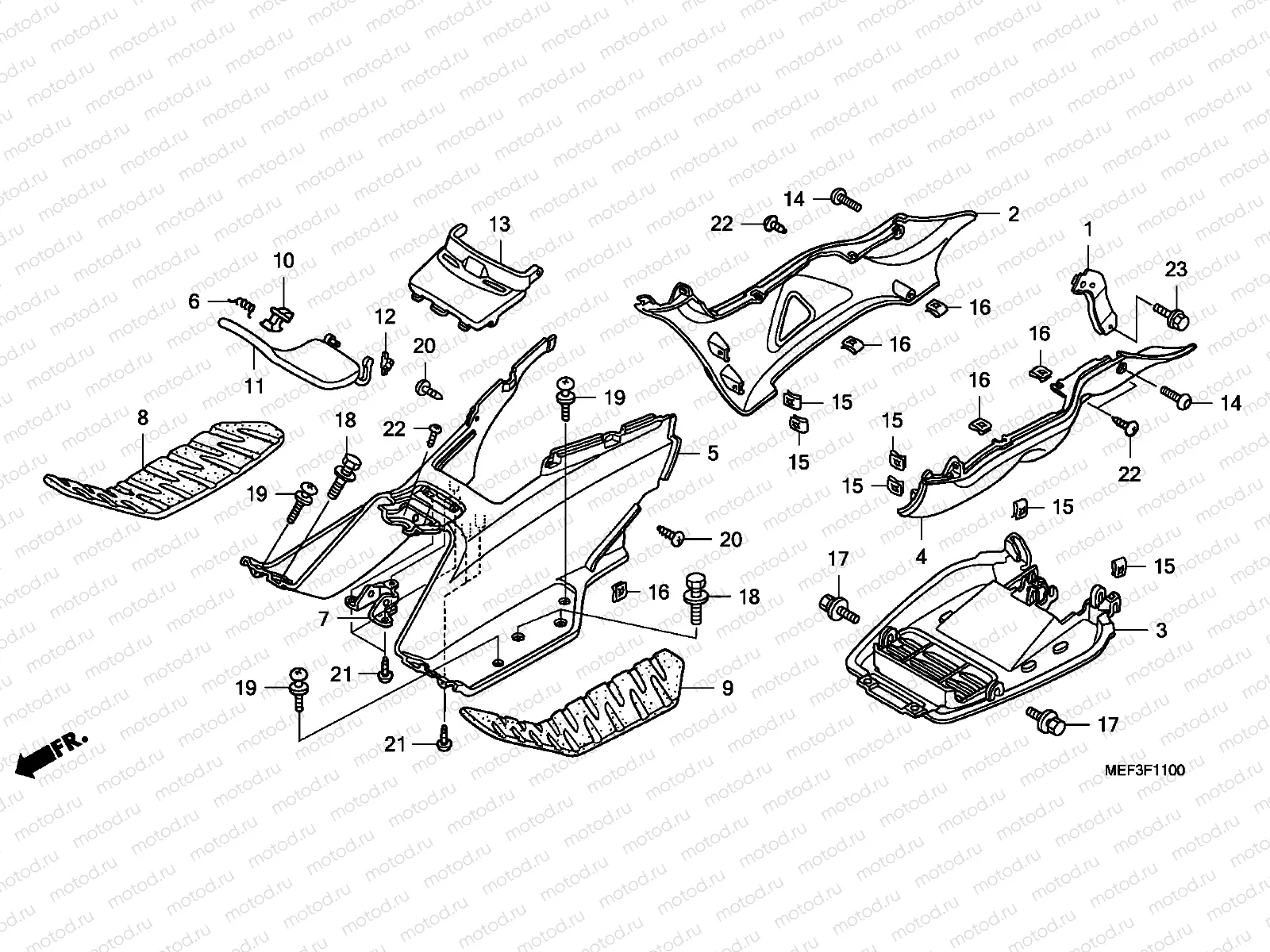 F-11 FLOOR STEP/UNDER COVER(FJ S400D8)