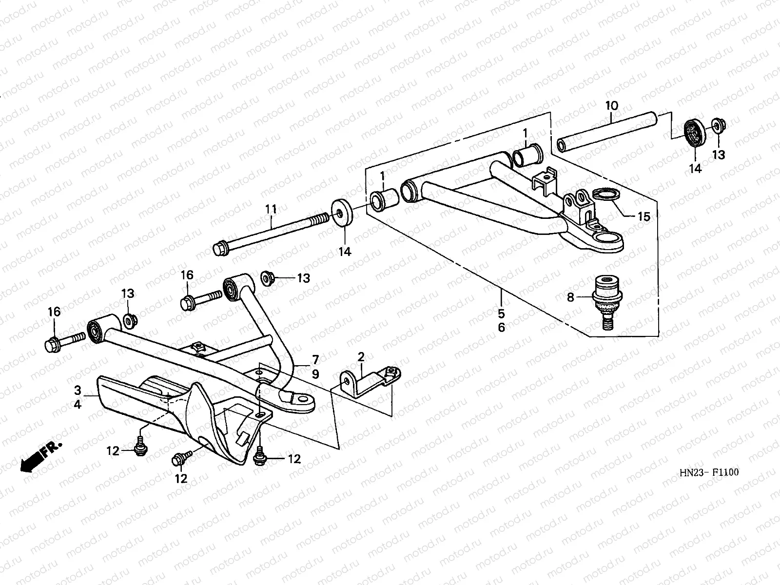F-11 FRONT ARM (TRX500FA1/2/3/4)
