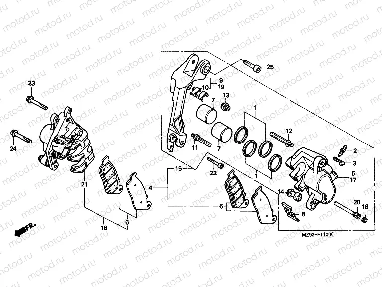 F-11 FRONT BRAKE CALIPER