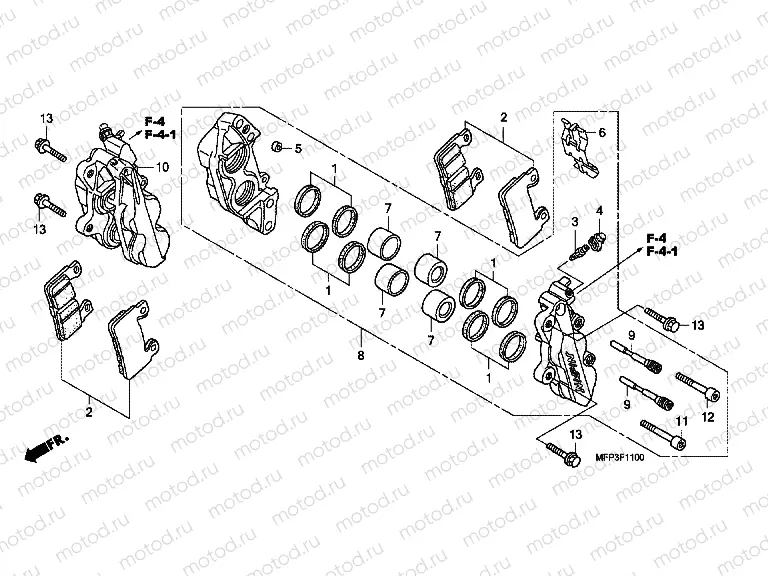 F-11 FRONT BRAKE CALIPER