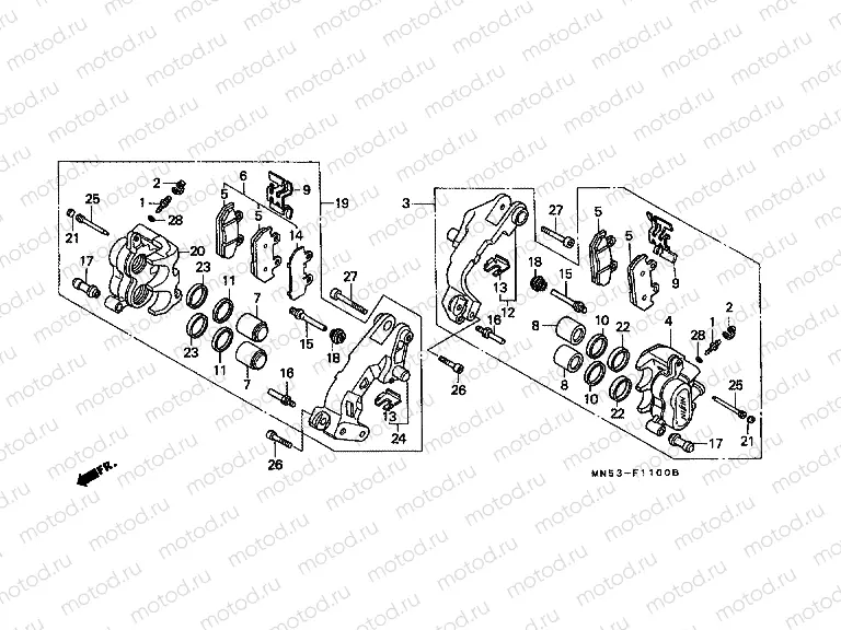 F-11 FRONT BRAKE CALIPER
