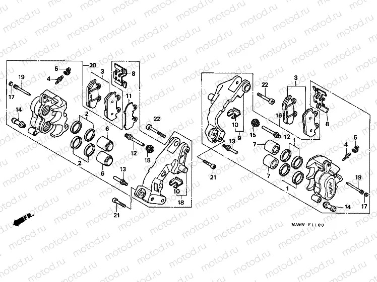 F-11 FRONT BRAKE CALIPER