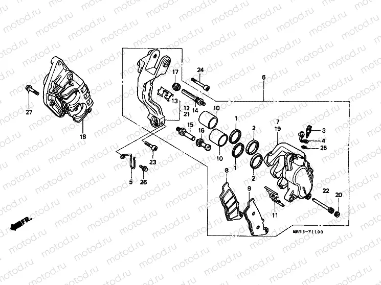 F-11 FRONT BRAKE CALIPER