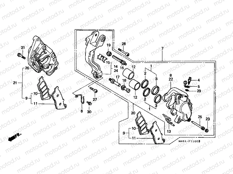 F-11 FRONT BRAKE CALIPER