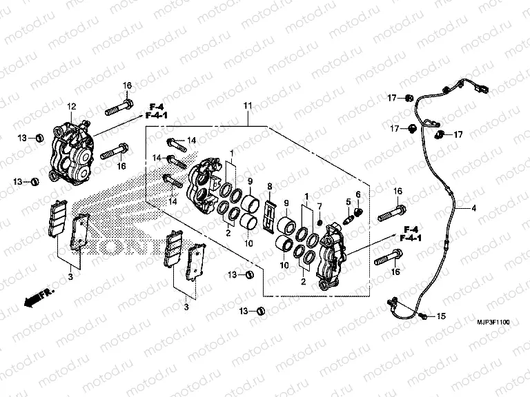 F-11 FRONT BRAKE CALIPER
