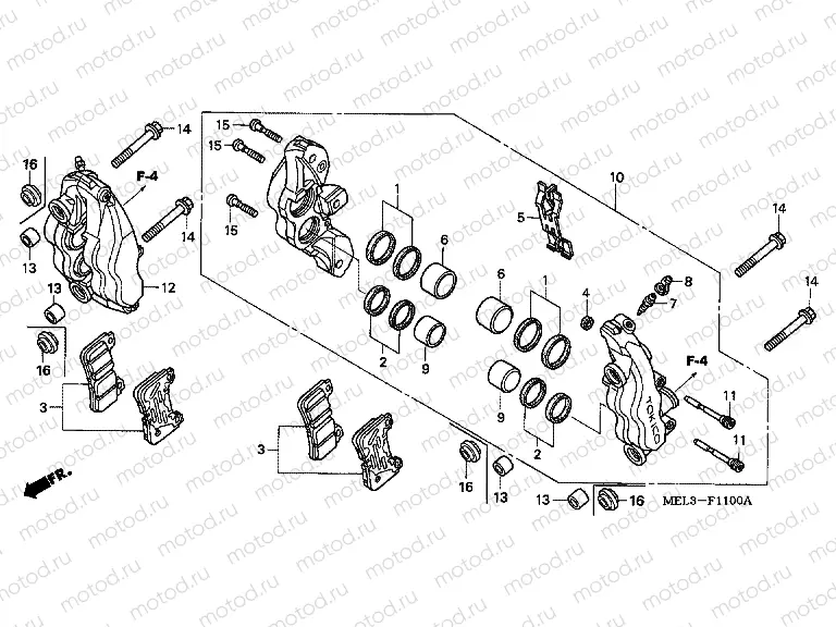 F-11 FRONT BRAKE CALIPER