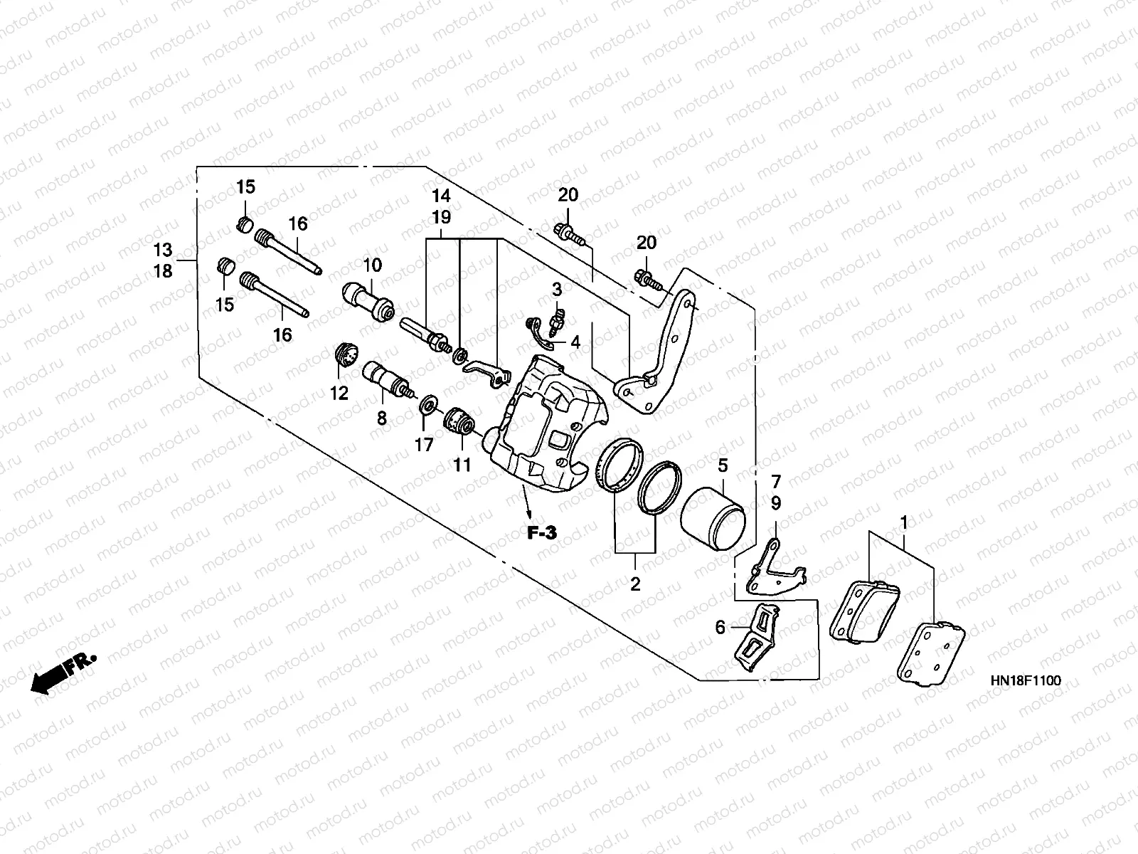 F-11 FRONT BRAKE CALIPER