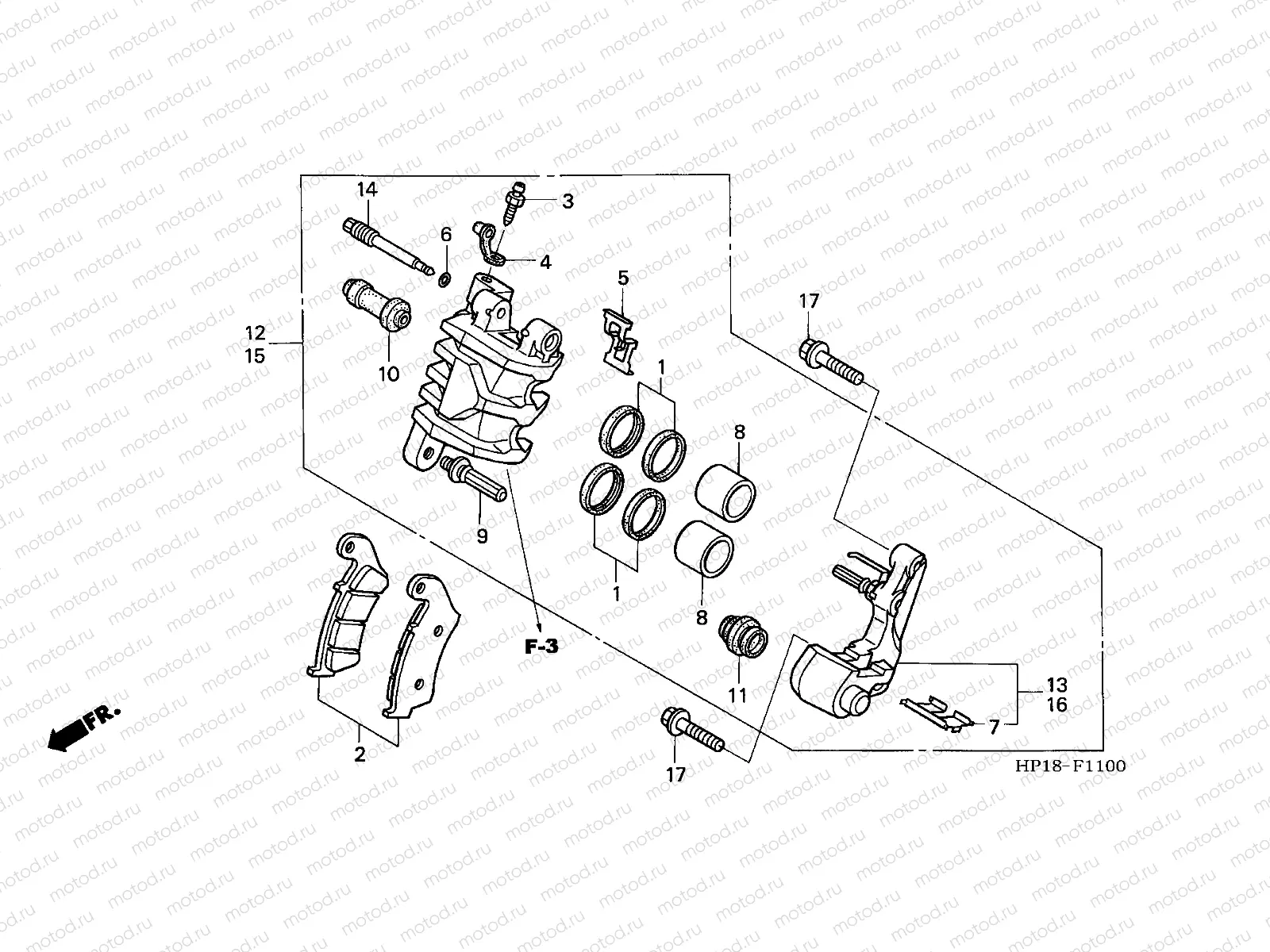 F-11 FRONT BRAKE CALIPER