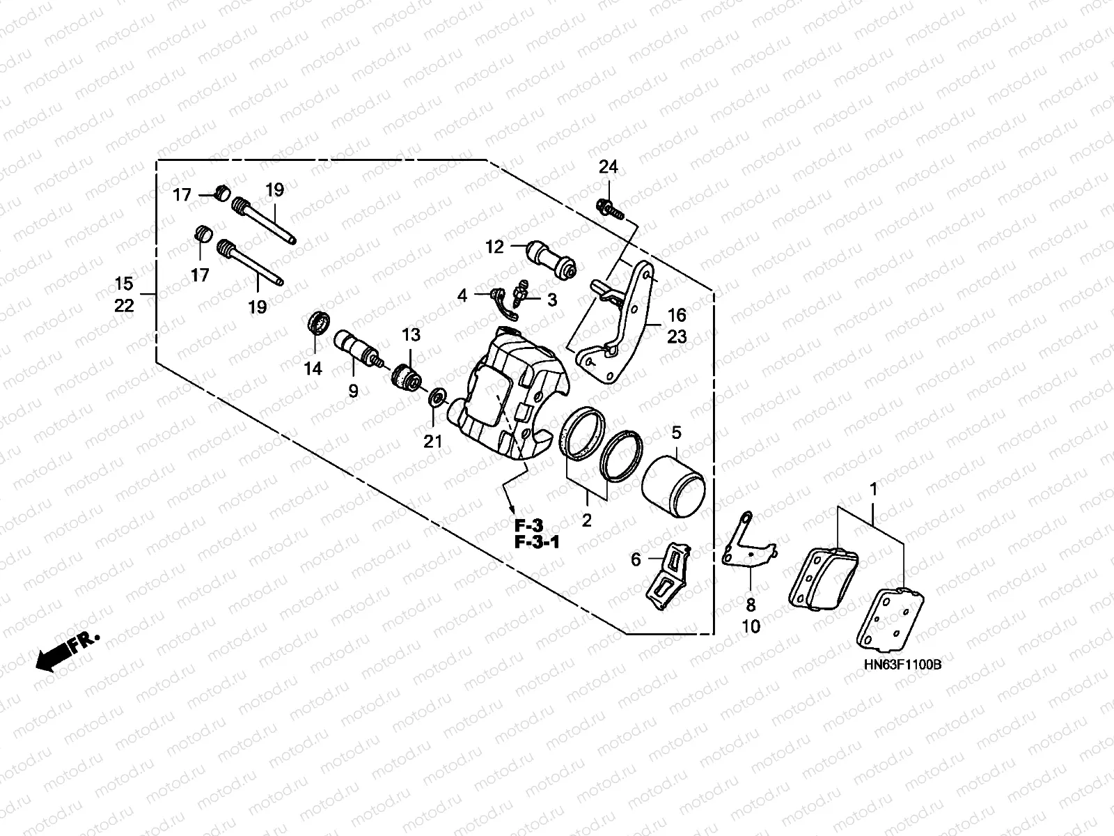 F-11 FRONT BRAKE CALIPER