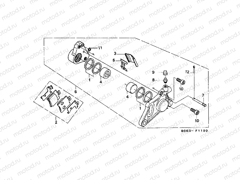 F-11 FRONT BRAKE CALIPER