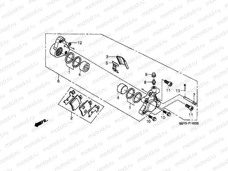 F-11 FRONT BRAKE CALIPER