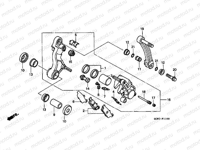 F-11 FRONT BRAKE CALIPER
