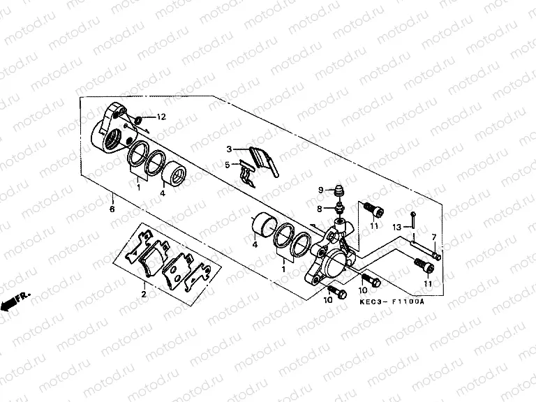 F-11 FRONT BRAKE CALIPER
