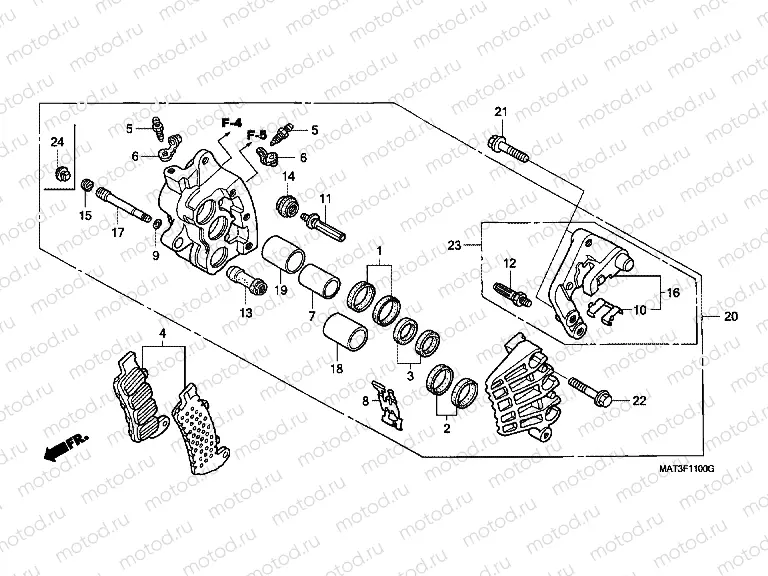 F-11 FRONT BRAKE CALIPER (R)