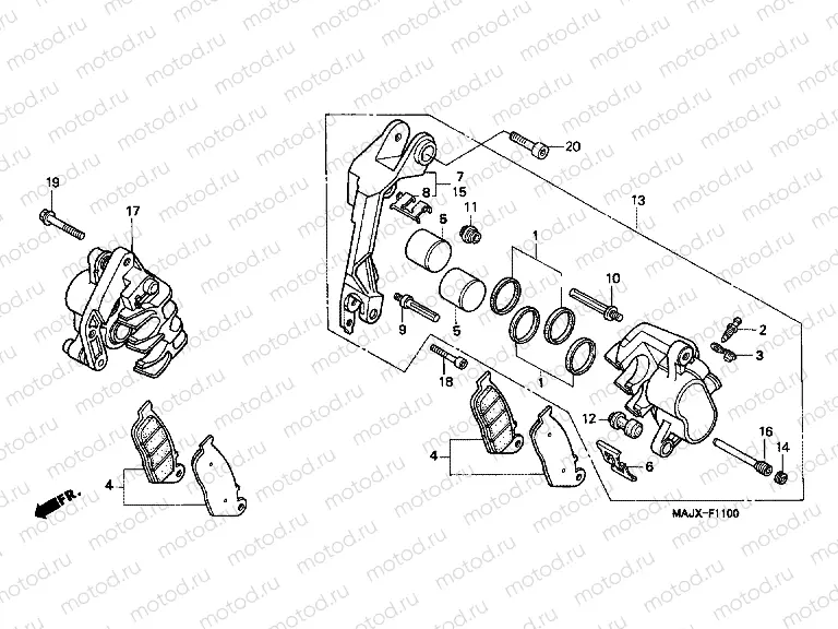 F-11 FRONT BRAKE CALIPER (ST1100)