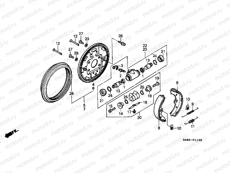 F-11 FRONT BRAKE PANEL