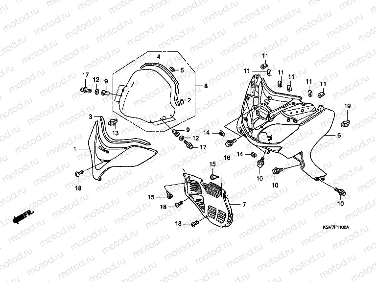 F-11 FRONT COVER / WINDSCREEN