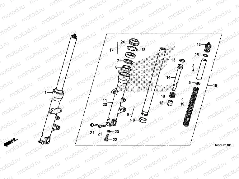 F-11 FRONT FORK (CB1100CA / CAD / TA / TAD)
