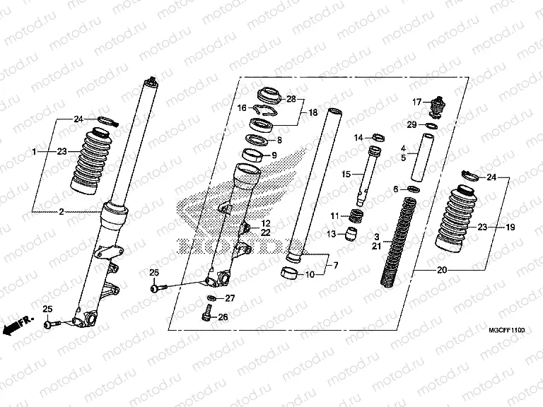 F-11 FRONT FORK (CB1100CA/TAD)