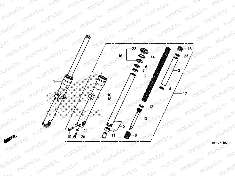 F-11 FRONT FORK (VT1300CR)