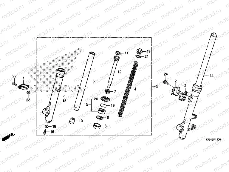 F-11 FRONT FORK (XR125LEK / LK)