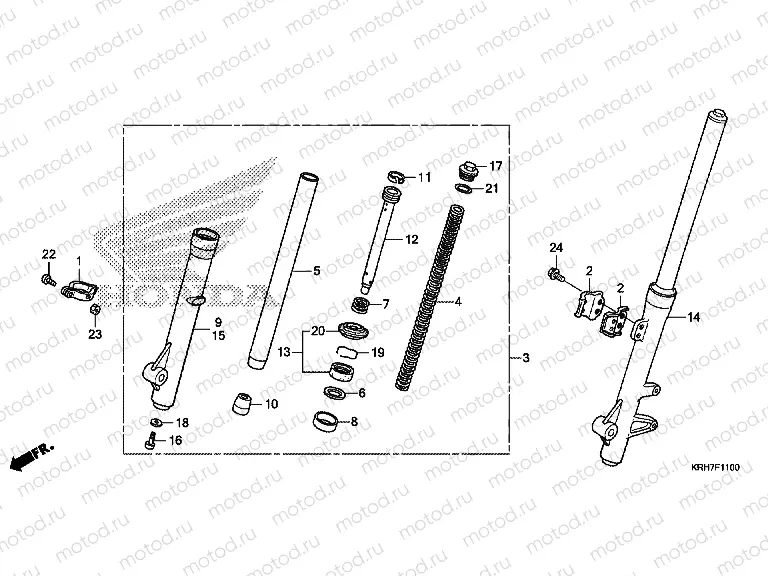 F-11 FRONT FORK (XR125LEK / XR150LEK)