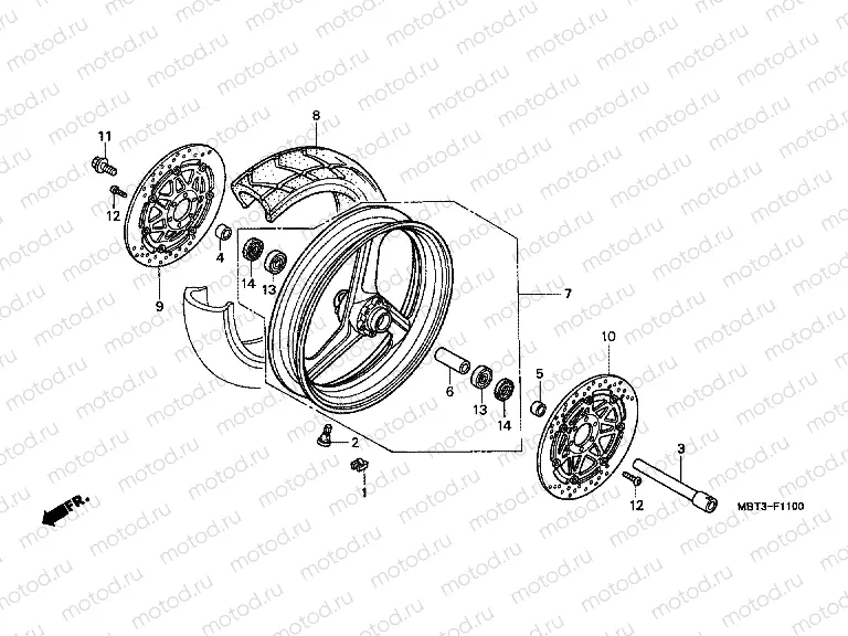 F-11 FRONT WHEEL