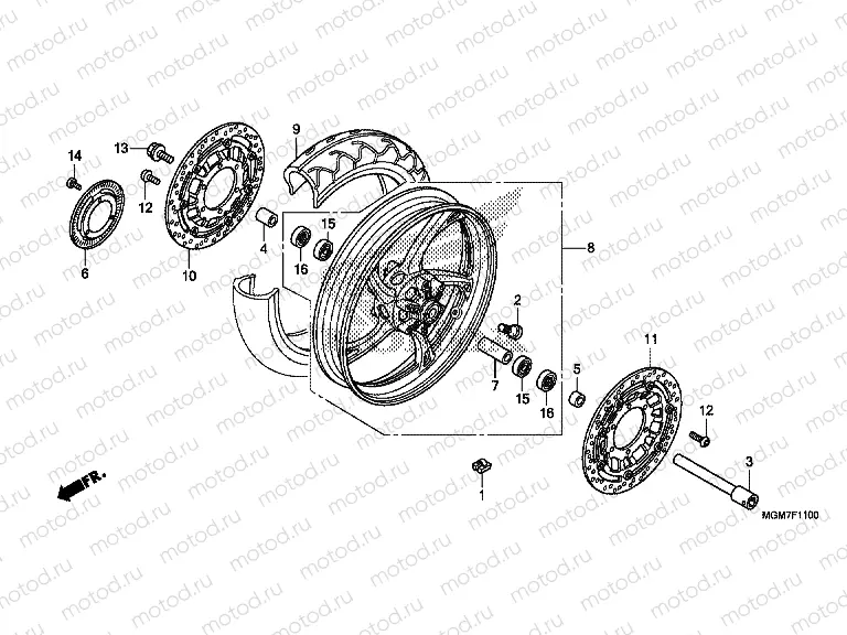 F-11 FRONT WHEEL
