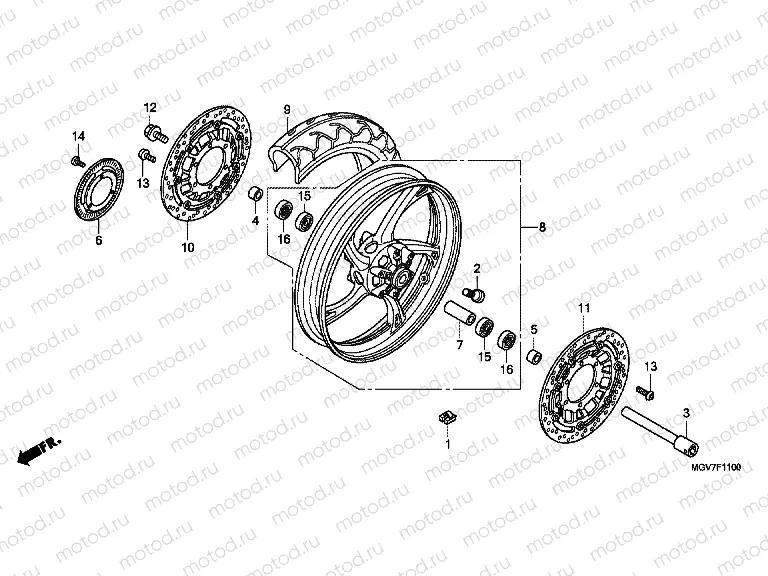 F-11 FRONT WHEEL