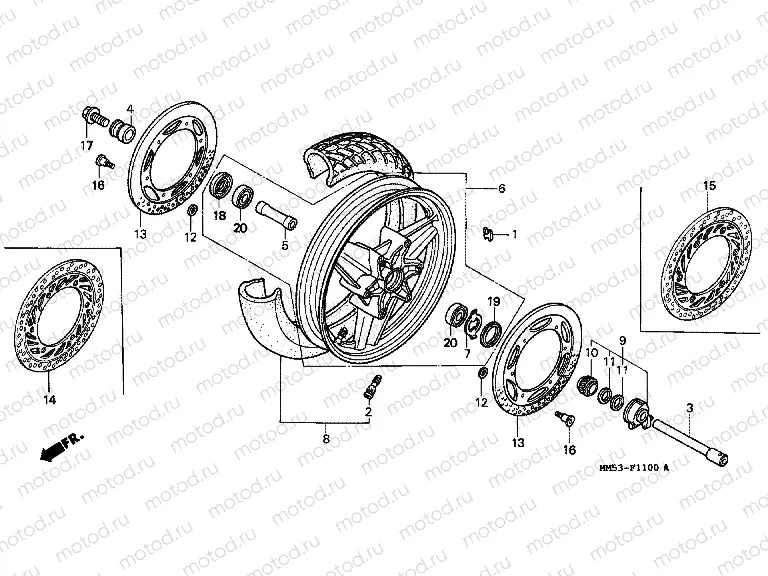 F-11 FRONT WHEEL (CBR1000FH / FJ / FM)