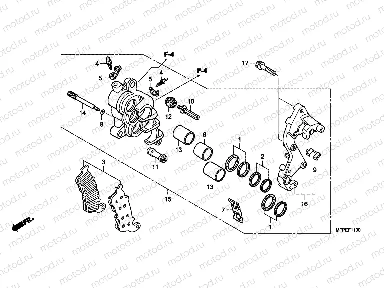 F-11 J. FRONT BRAKE CALIPER