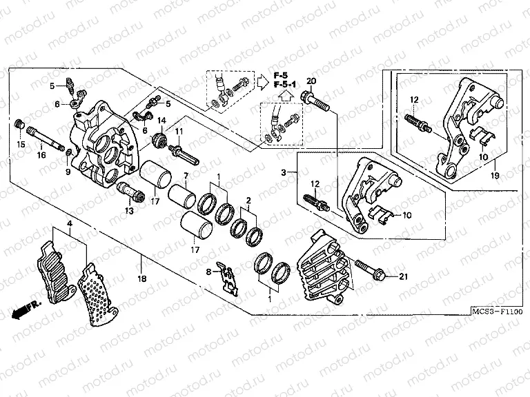 F-11 J. FRONT BRAKE CALIPER