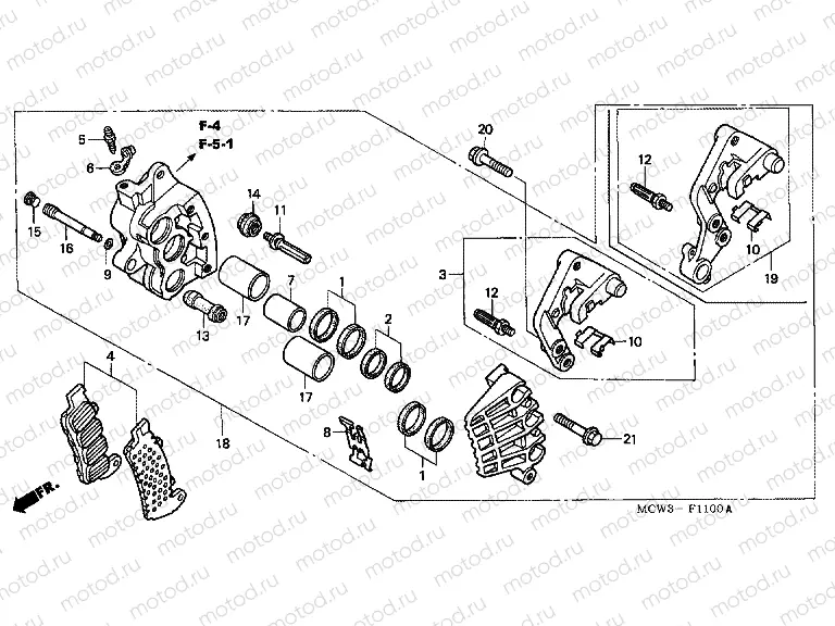F-11 J. FRONT BRAKE CALIPER