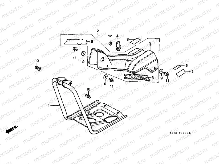 F-11 MAIN PIPE COVER / CRANKSHAFT PROTECTOR