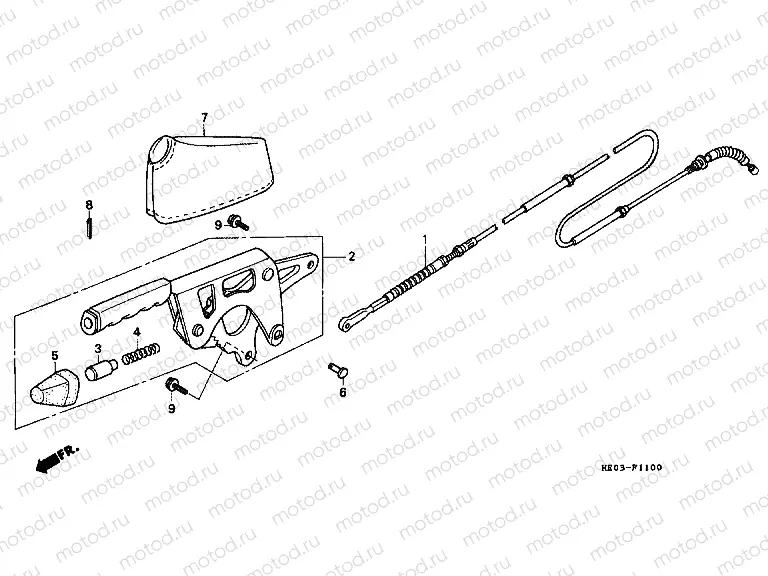 F-11 PARKING BRAKE BRAKE LEVER