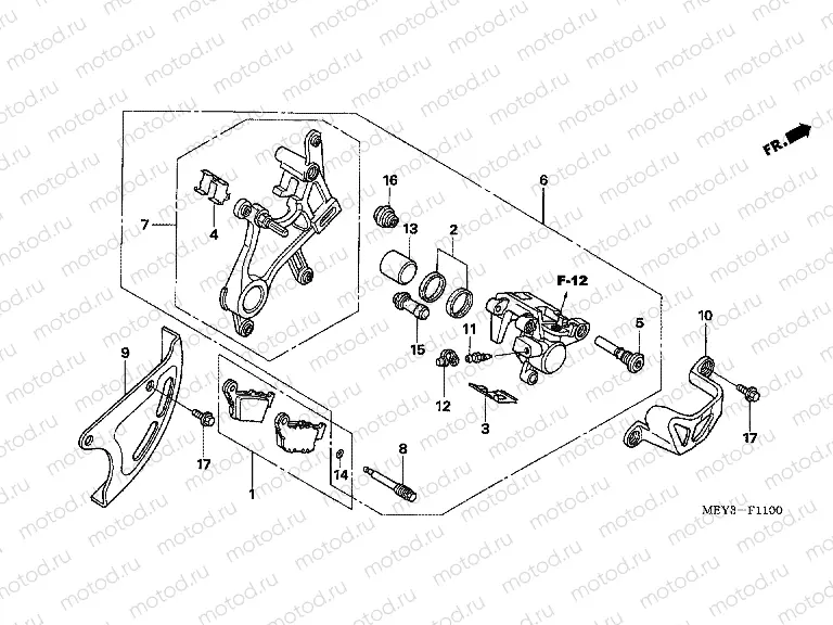 F-11 REAR BRAKE CALIPER