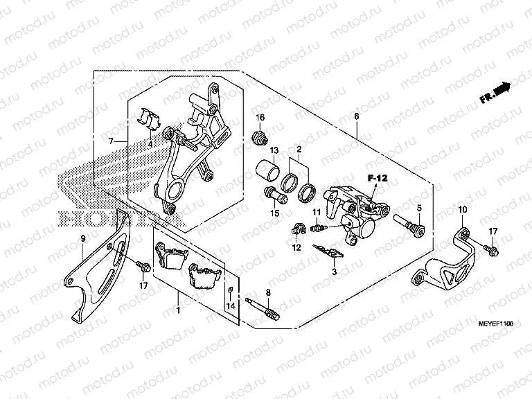 F-11 REAR BRAKE CALIPER