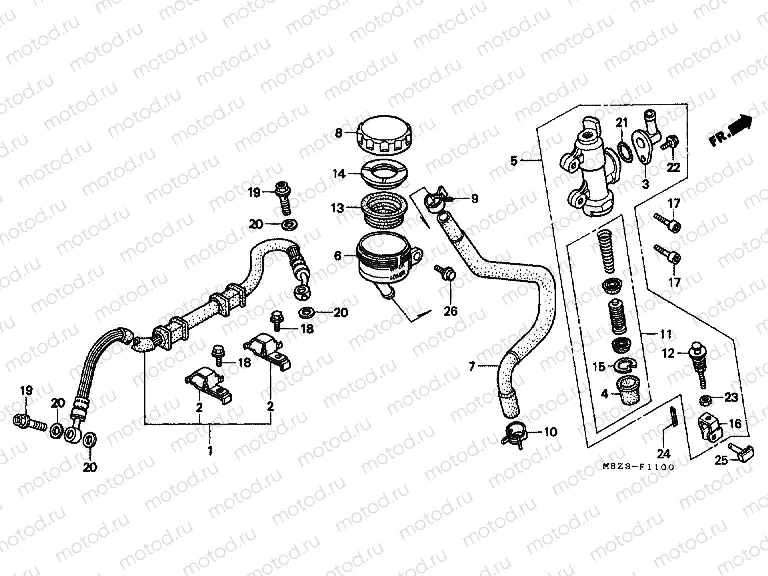 F-11 REAR BRAKE MASTER