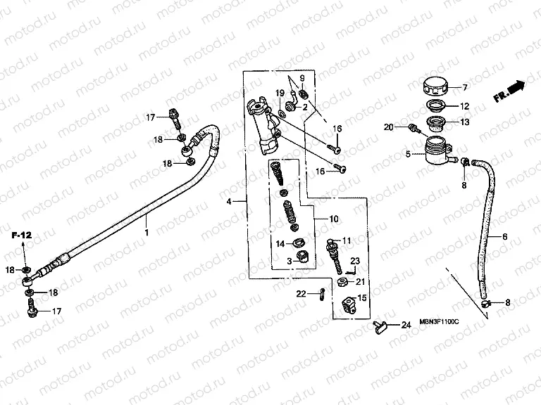 F-11 REAR BRAKE MASTER