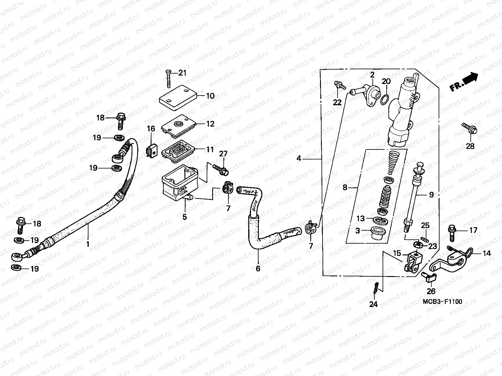 F-11 REAR BRAKE MASTER CYLINDER