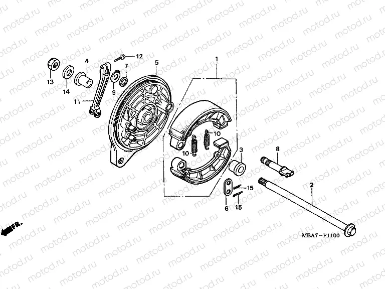 F-11 REAR BRAKE PANEL