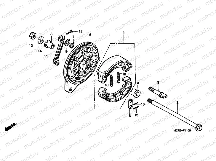 F-11 REAR BRAKE PANEL
