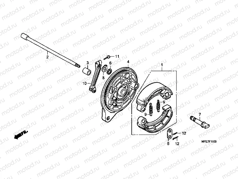 F-11 REAR BRAKE PANEL