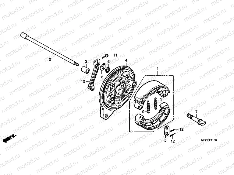 F-11 REAR BRAKE PANEL
