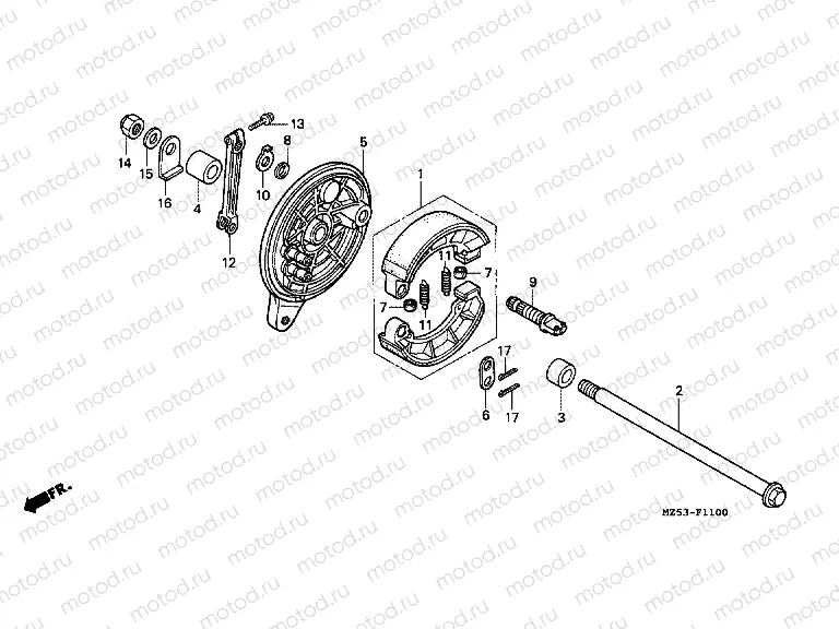 F-11 REAR BRAKE PANEL