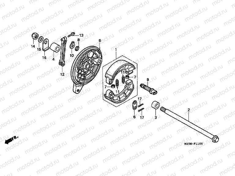 F-11 REAR BRAKE PANEL