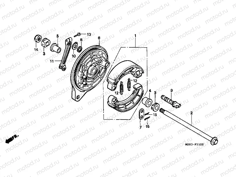 F-11 REAR BRAKE PANEL