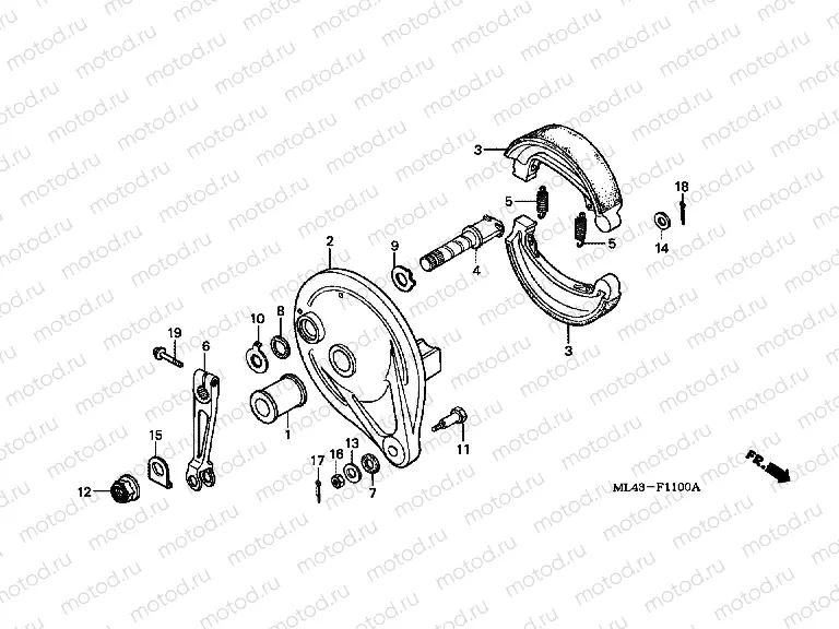 F-11 REAR BRAKE PANEL