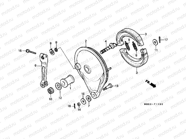 F-11 REAR BRAKE PANEL