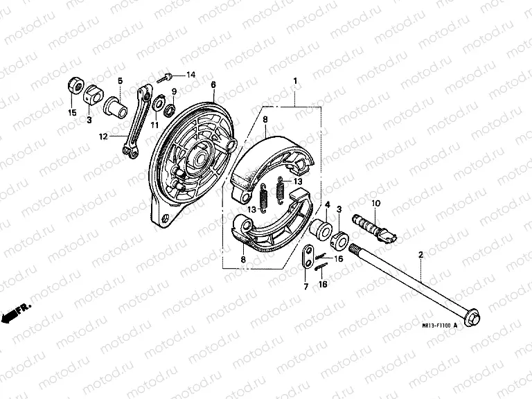F-11 REAR BRAKE PANEL
